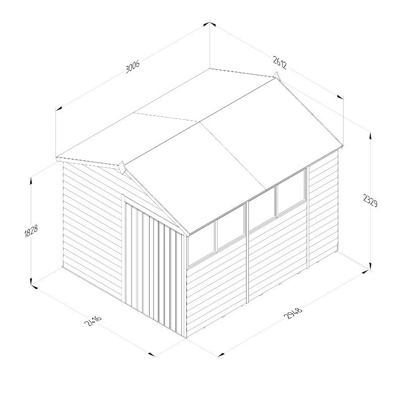 Hartwood Life Time 8' x 10' Double Door Overlap Pressure Treated Apex Shed