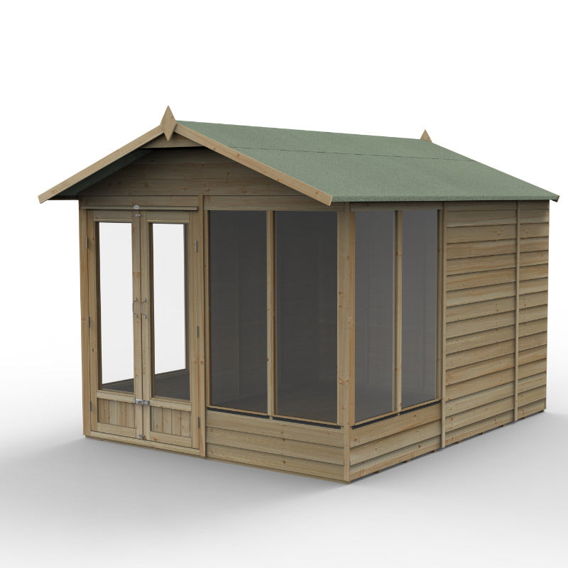 Hartwood Life Time 8' x 10' Pressure Treated Overlap Apex Summer House | Sheds.co.uk