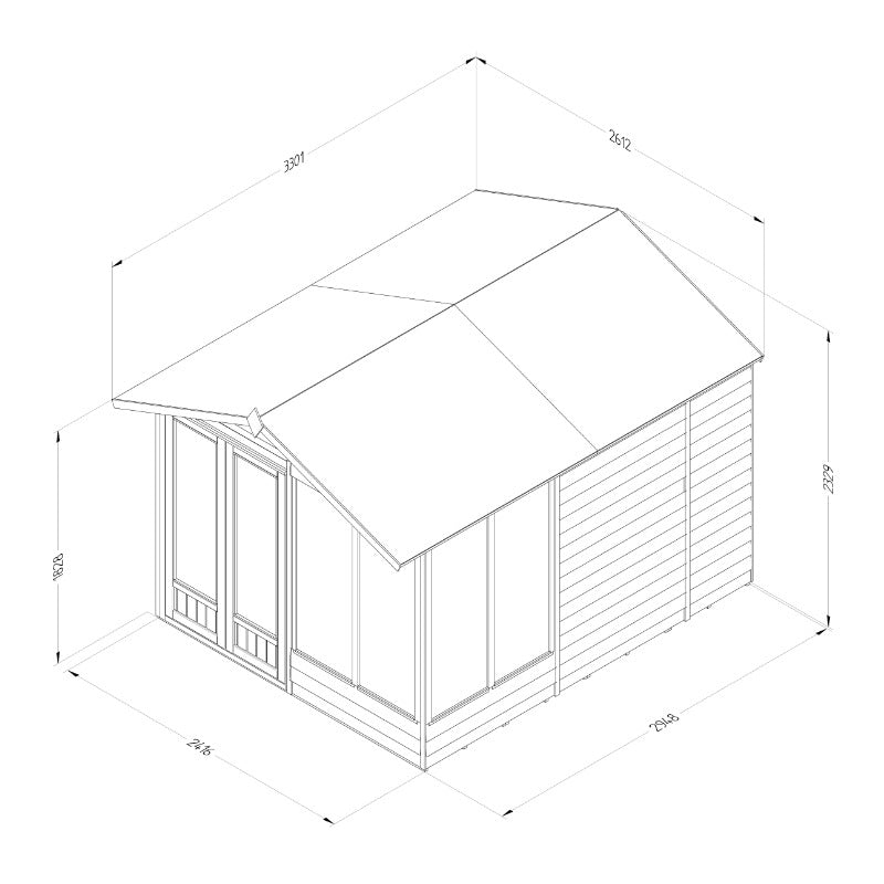 Hartwood Life Time 8' x 10' Pressure Treated Overlap Apex Summer House