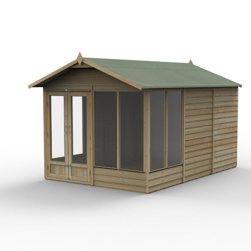 Hartwood Life Time 8' x 12' Pressure Treated Overlap Apex Summer House | Sheds.co.uk