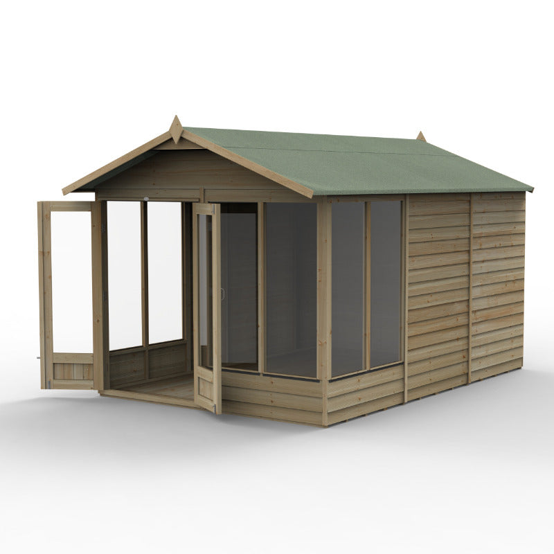 Hartwood Life Time 8' x 12' Pressure Treated Overlap Apex Summer House | Sheds.co.uk