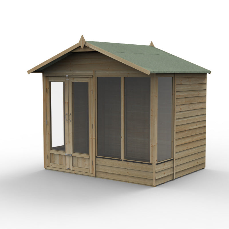 Hartwood Life Time 8' x 6' Pressure Treated Overlap Apex Summer House | Sheds.co.uk