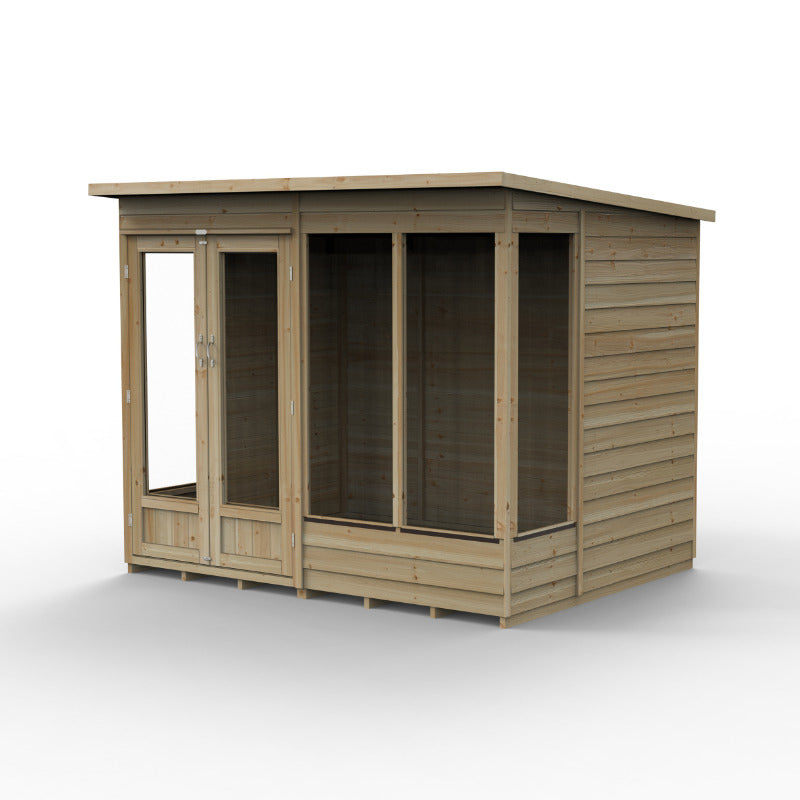 Hartwood Life Time 8' x 6' Pressure Treated Overlap Pent Summer House | Sheds.co.uk