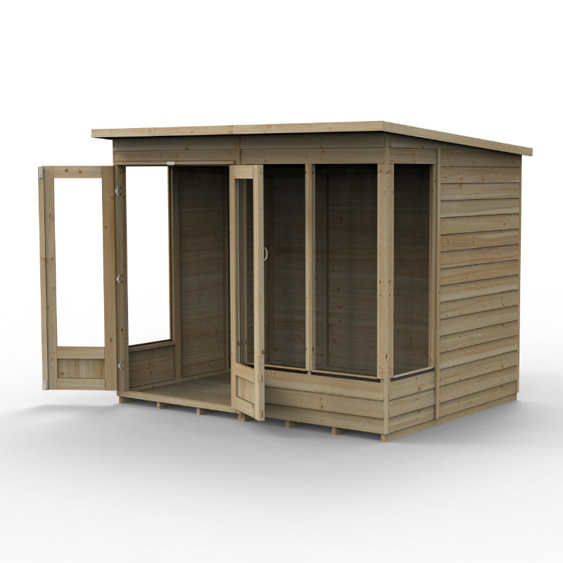 Hartwood Life Time 8' x 6' Pressure Treated Overlap Pent Summer House | Sheds.co.uk