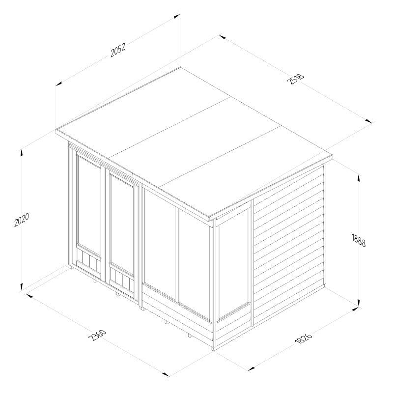 Hartwood Life Time 8' x 6' Pressure Treated Overlap Pent Summer House