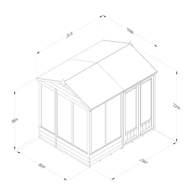 Hartwood Life Time 8' x 6' Pressure Treated Overlap Reverse Apex Summer House
