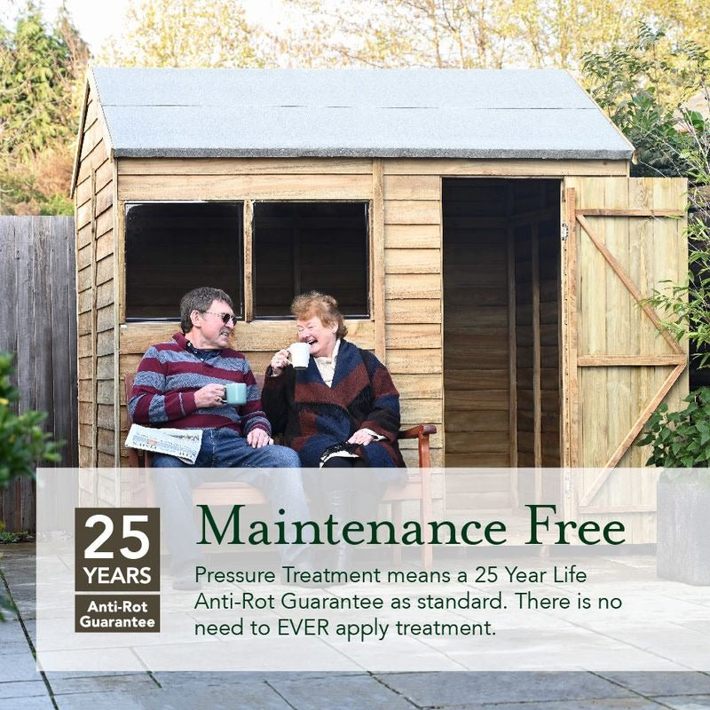 Hartwood Life Time 20' x 10' Double Door Overlap Pressure Treated Reverse Apex Shed | Sheds.co.uk