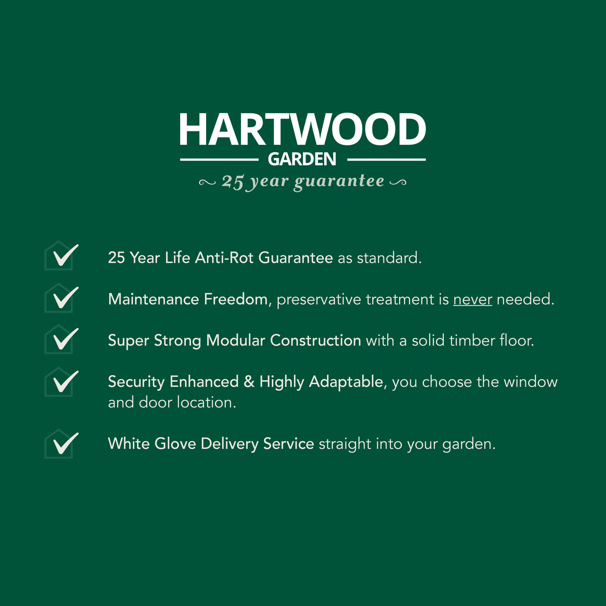Hartwood Life Time 8' x 6' Pressure Treated Overlap Pent Summer House | Sheds.co.uk