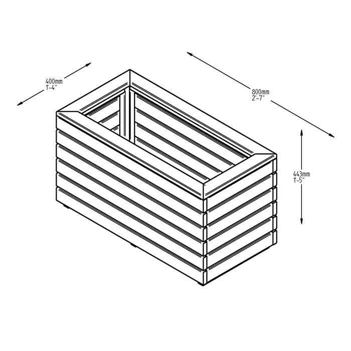 Hartwood Linear Double Planter | Sheds.co.uk