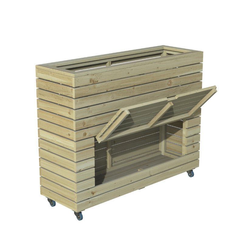 Hartwood Linear Tall Planter With Wheels | Sheds.co.uk