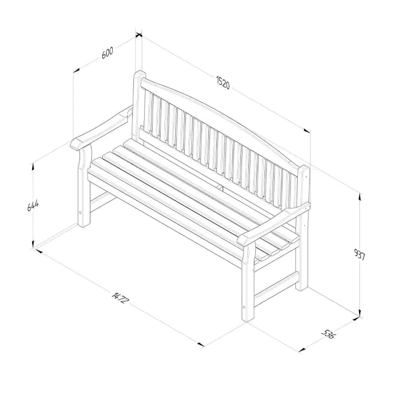 Hartwood Morcambe 5' Bench