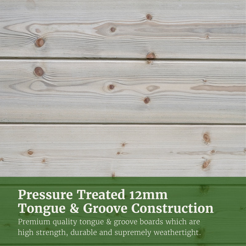 Hartwood 8' x 6' Pressure Treated Premium Tongue & Groove Reverse Apex Summer House | Sheds.co.uk