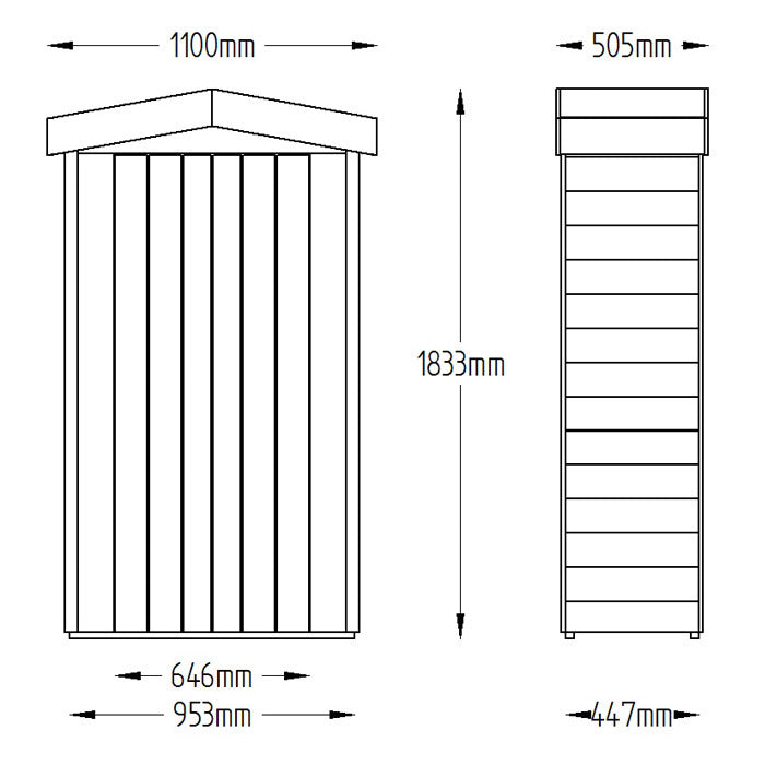 Hartwood Pressure Treated Overlap Apex Tall Garden Store | Sheds.co.uk