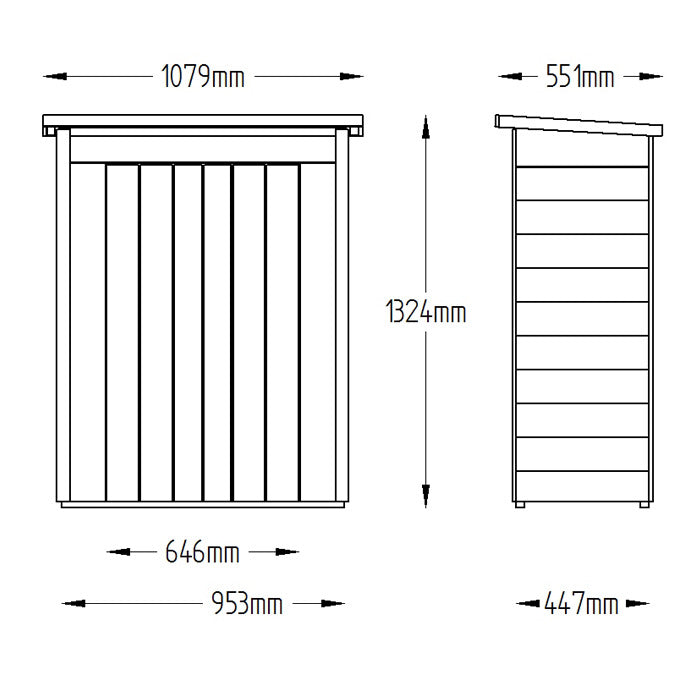 Hartwood Pressure Treated Overlap Pent Garden Store
