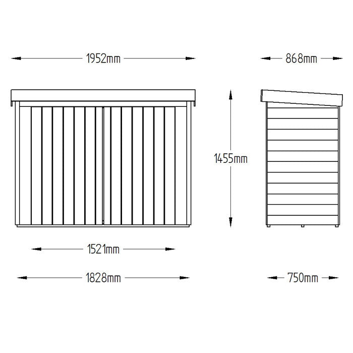 Hartwood Pressure Treated Overlap Pent Large Outdoor Store