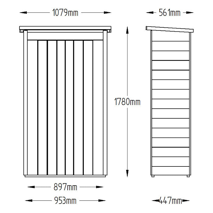 Hartwood Pressure Treated Overlap Pent Tall Garden Store