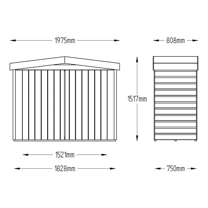 Hartwood Pressure Treated Shiplap Apex Large Outdoor Store