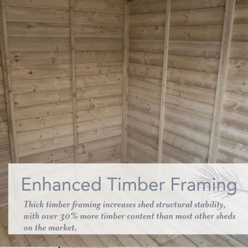 Hartwood 6' x 4' Pressure Treated Shiplap Reverse Apex Garden Bar | Sheds.co.uk