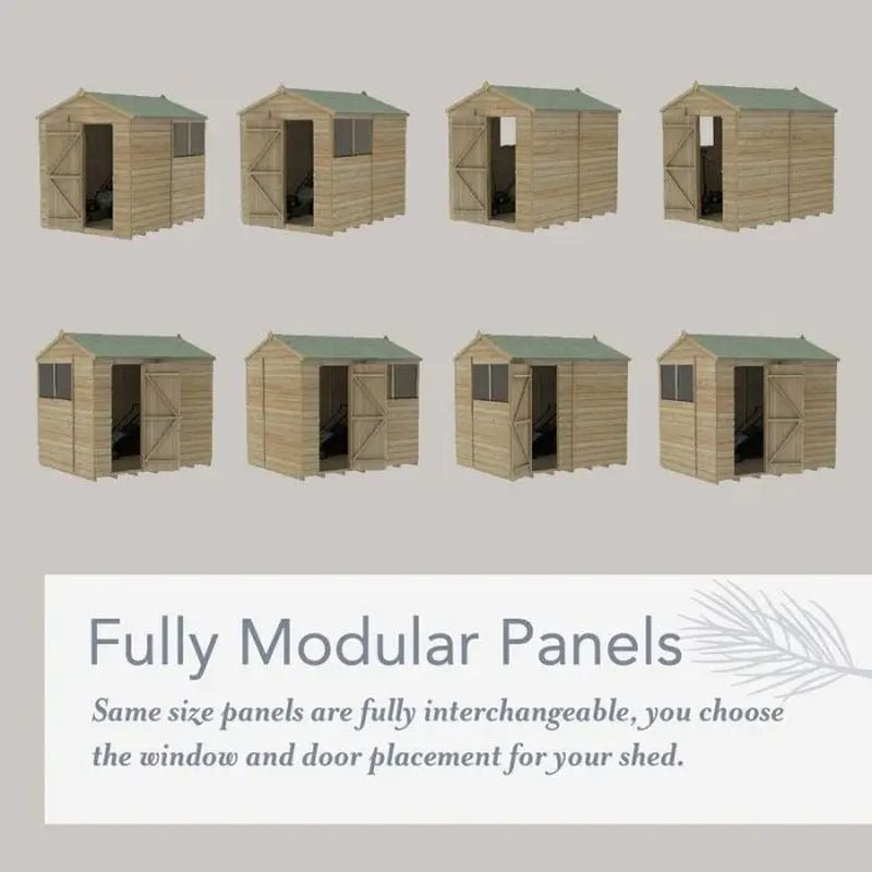 Hartwood 5' x 7' Pressure Treated Shiplap Apex Shed | Sheds.co.uk