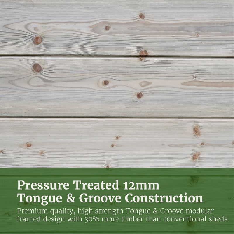 Hartwood 5' x 7' Pressure Treated Premium Tongue & Groove Apex Shed | Sheds.co.uk