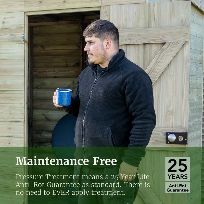 Hartwood 5' x 7' Pressure Treated Premium Tongue & Groove Apex Shed | Sheds.co.uk