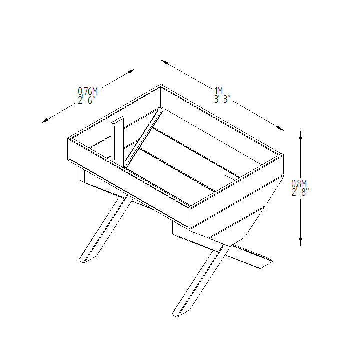 Hartwood Raised Trough Bed | Sheds.co.uk
