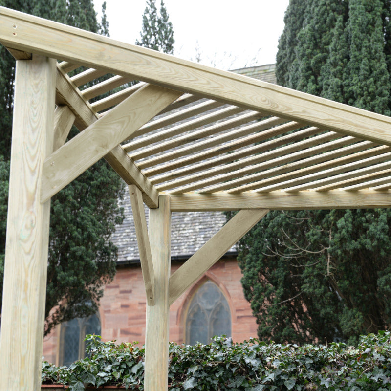 Hartwood Slatted Corner Pergola | Sheds.co.uk