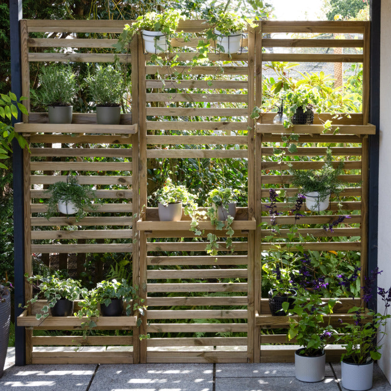 Hartwood Slatted Wall Planter | Sheds.co.uk