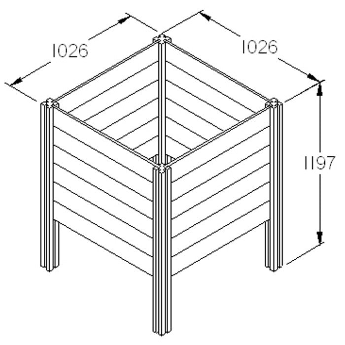 Hartwood Slotted Compost Bin | Sheds.co.uk