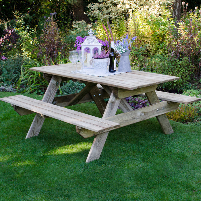 Hartwood Small Rectangular Picnic Table | Sheds.co.uk