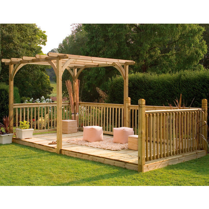 Hartwood Supreme Pergola & Patio Decking Kit | Sheds.co.uk