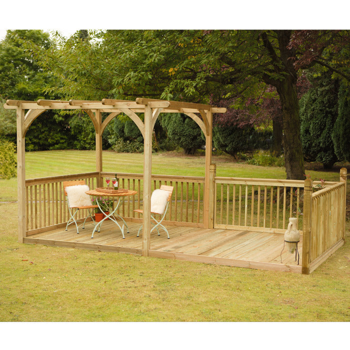 Hartwood Supreme Pergola & Patio Decking Kit | Sheds.co.uk