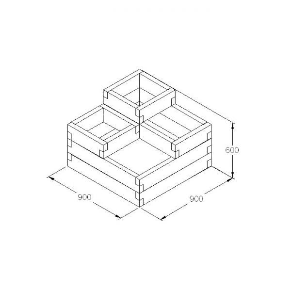 Hartwood Tiered Raised Bed | Sheds.co.uk