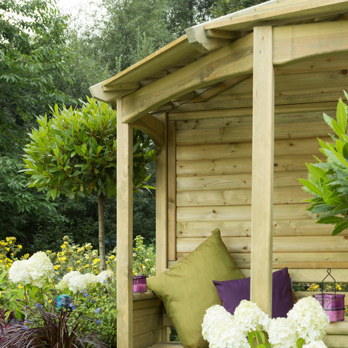 Hartwood Venetian Corner Arbour Seat | Sheds.co.uk