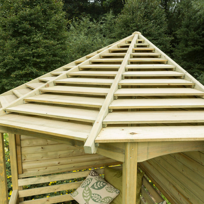 Hartwood Venetian Corner Arbour Seat | Sheds.co.uk