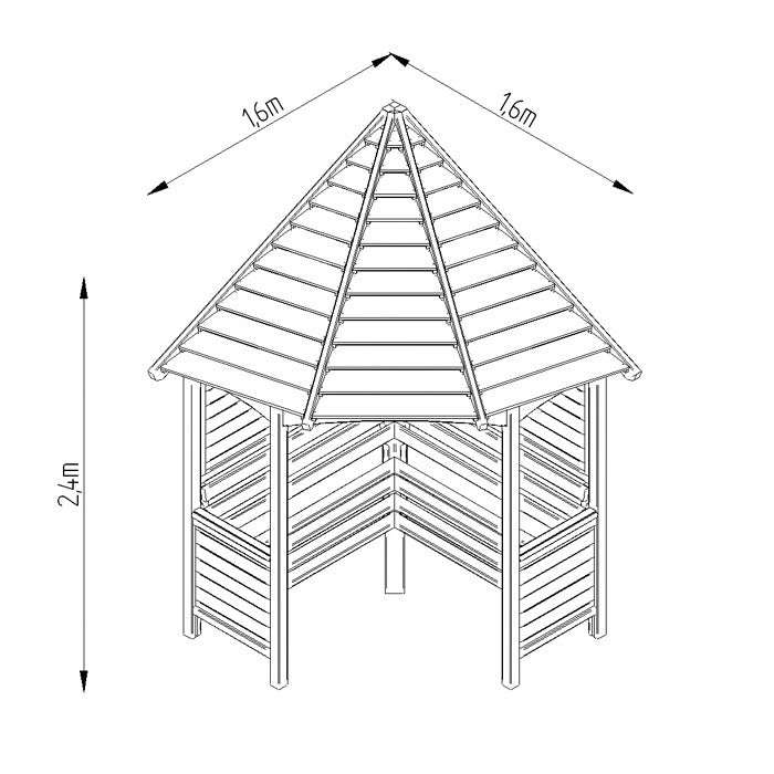 Hartwood Venetian Corner Arbour Seat | Sheds.co.uk