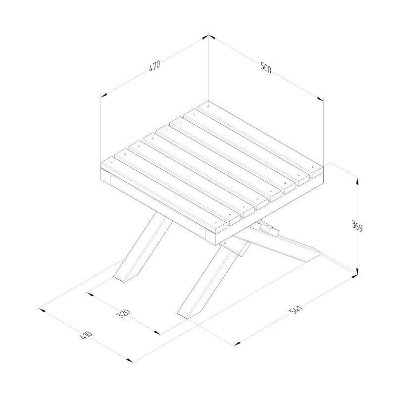Hartwood Wooden Slatted Beach Side Table | Sheds.co.uk