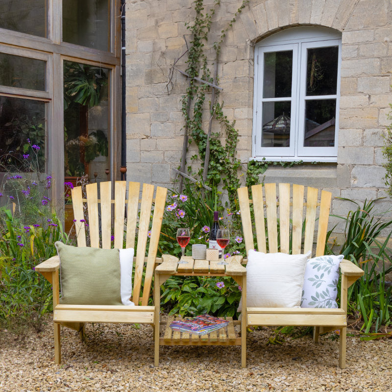 Hartwood Wooden Slatted Garden Love Seat | Sheds.co.uk