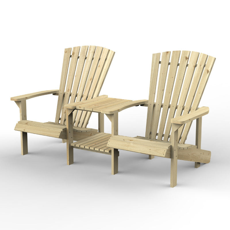 Hartwood Wooden Slatted Garden Love Seat | Sheds.co.uk
