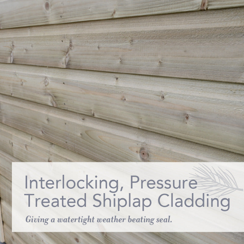 Hartwood 7' x 5' Worcester Pressure Treated Shiplap Apex Summer House | Sheds.co.uk