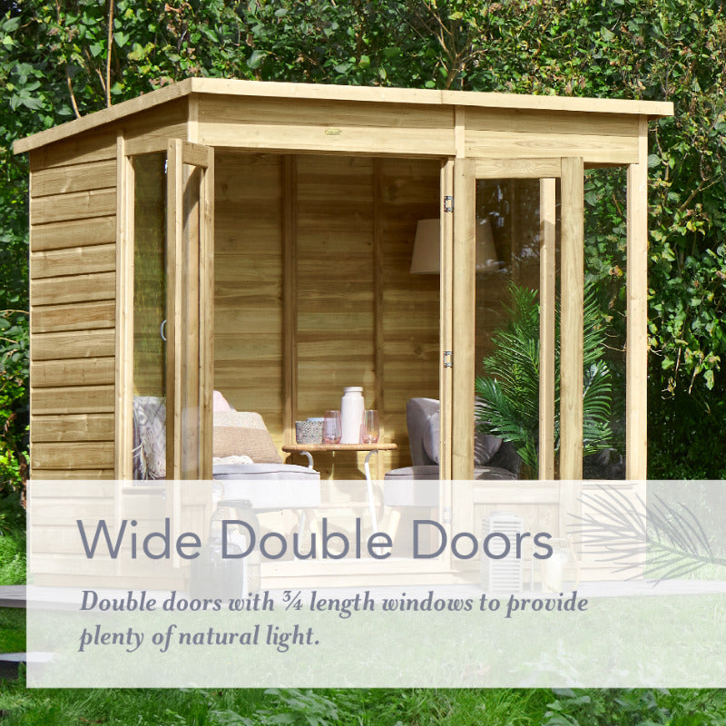 Hartwood 7' x 5' Worcester Pressure Treated Shiplap Apex Summer House | Sheds.co.uk