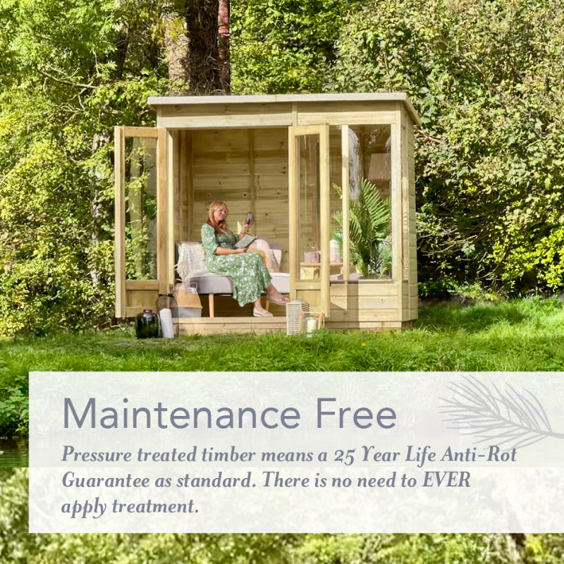 Hartwood 7' x 5' Worcester Pressure Treated Shiplap Apex Summer House | Sheds.co.uk