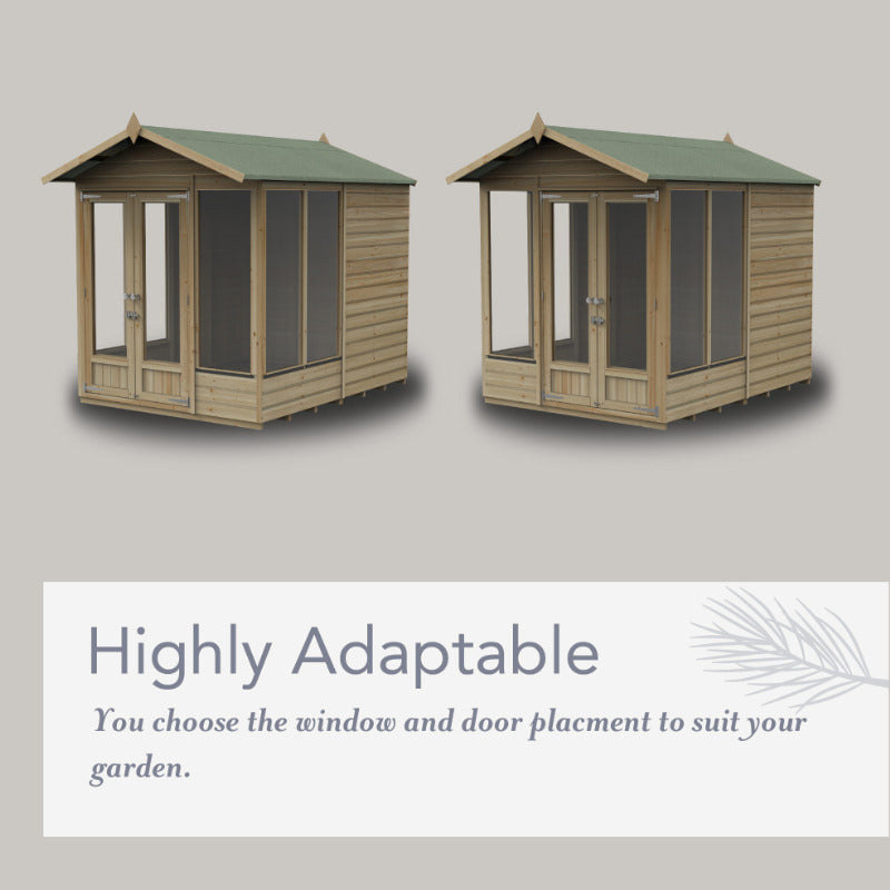 Hartwood 7' x 5' Worcester Pressure Treated Shiplap Apex Summer House | Sheds.co.uk