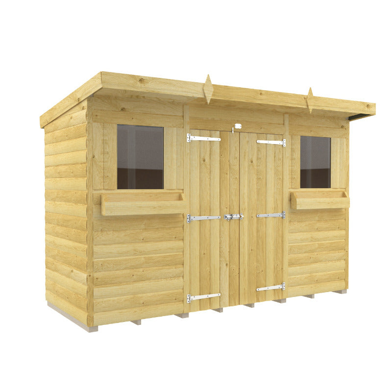 Holt 10' x 4' Handsworth Loglap Pressure Treated Pent Summer Shed | Sheds.co.uk