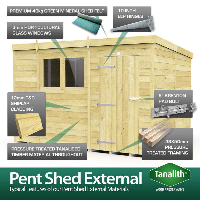Holt 10' x 4' Handsworth Pressure Treated Summer Shed | Sheds.co.uk