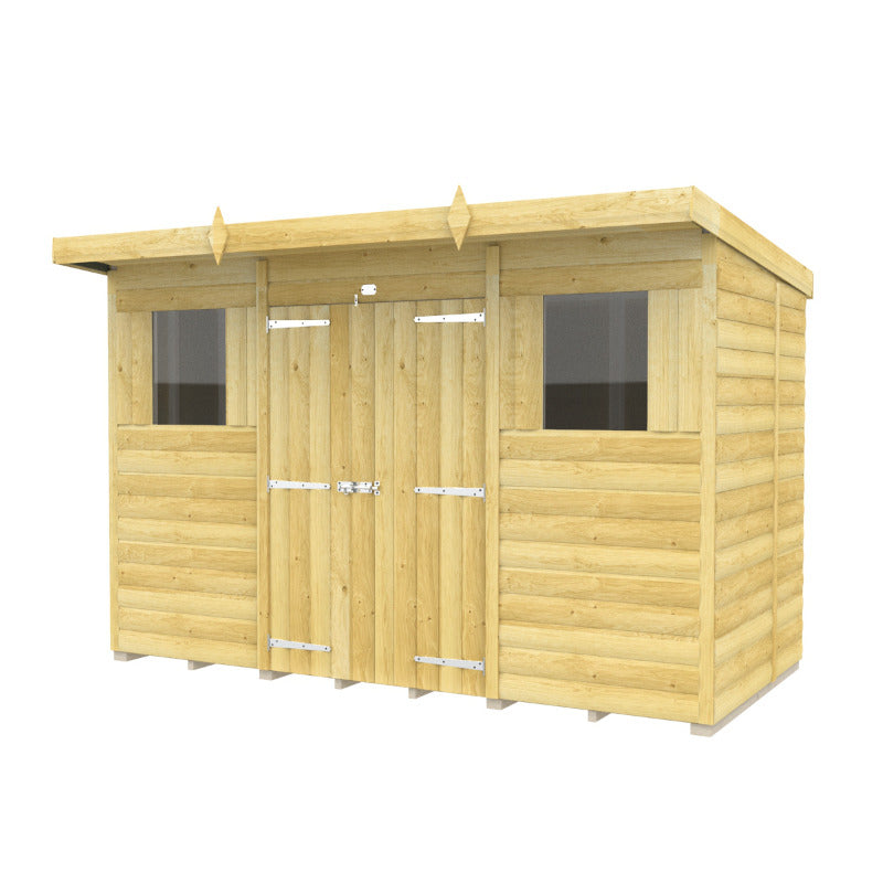 Holt 10' x 5' Handsworth Loglap Pressure Treated Pent Summer Shed | Sheds.co.uk