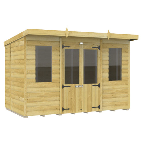 Holt 10' x 6' Alexander Loglap Pressure Treated Pent Summer