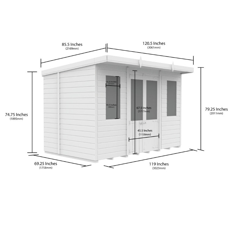 Holt 10' x 6' Alexander Pressure Treated Summer House | Sheds.co.uk