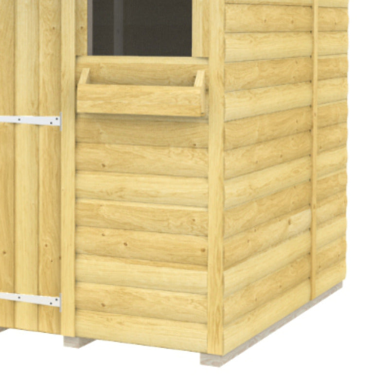 Holt 10' x 6' Handsworth Loglap Pressure Treated Pent Summer Shed | Sheds.co.uk