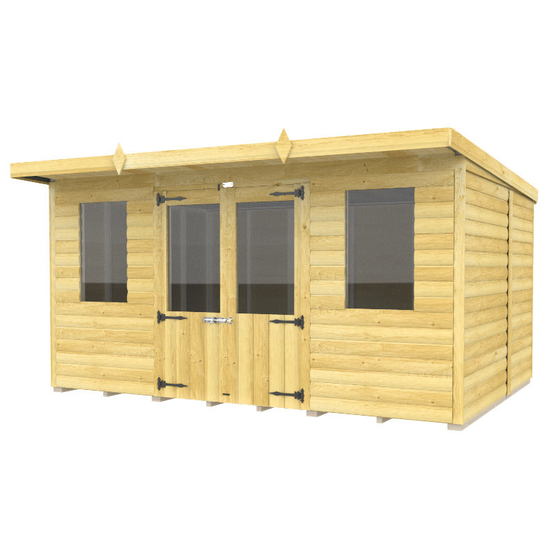 Holt 10' x 7' Alexander Loglap Pressure Treated Pent Summer House | Sheds.co.uk